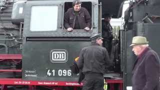 preview picture of video 'Dampflok 41 096 in Puttgarden/Fehmarn am 25.5.2013'