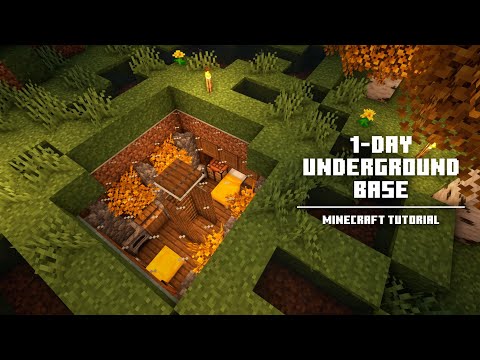 1st Day Underground Base – Minecraft Build Tutorial