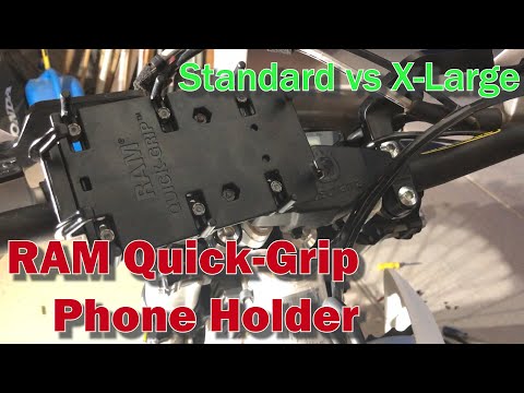 RAM Mounts Quick-Grip Phone Holder Comparison Standard vs XL
