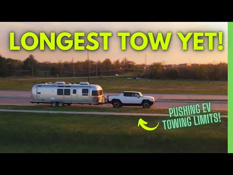Our longest EV Towing Stretch || Towing with a Hummer EV