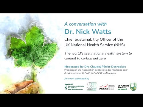 A conversation with Dr Nick Watts, Chief Sustainability officer at the NHS