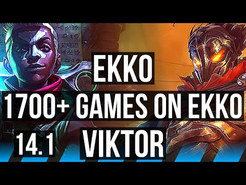 EKKO vs VIKTOR (MID) | 1700+ games, 5/0/1 | KR Master | 14.1