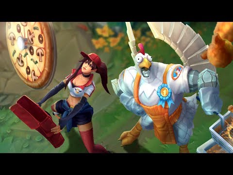Entrega de Pizza e Frango Frito | Trailer de Skins Cozinheiros de Abril - League of Legends