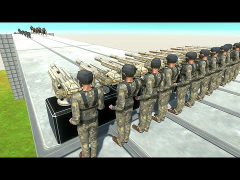 COMMANDO BO,Railgun vs. 200 FANTASY  - Animal Revolt Battle Simulator