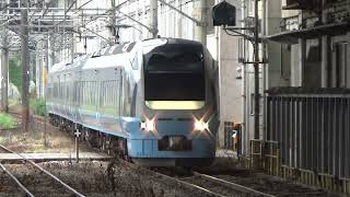 上越線 E653系 長岡駅到着~回送列車発車