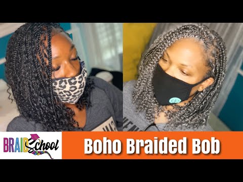 Boho Braided Bob Tutorial | Knotless Start to Finish |...