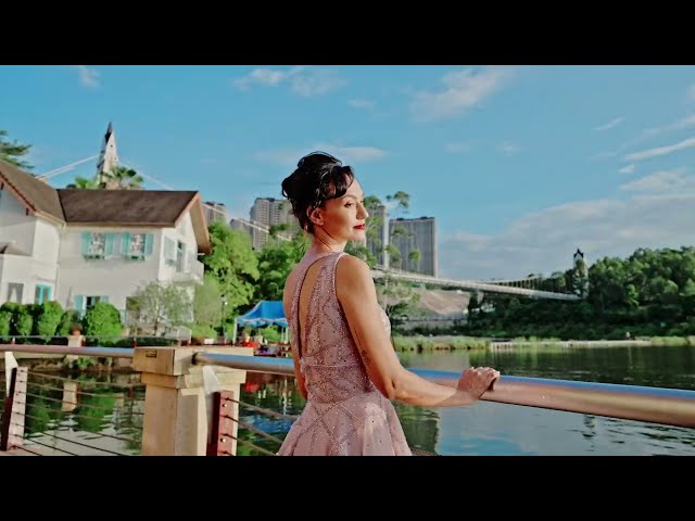 فستان سهره كلوش كتف واحد شك كامل مع فتحه من عند الظهر