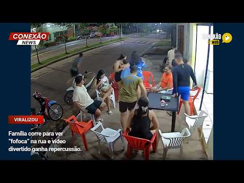 Vídeo: Família corre para ver ‘fofoca’ na rua e vídeo divertido ganha repercussão.