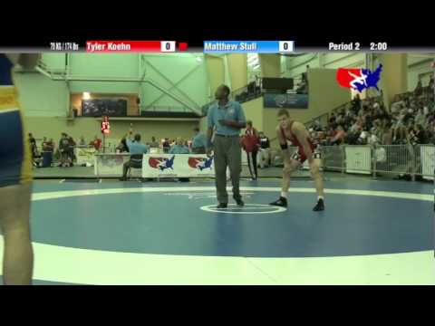University Nat`ls FS  79 KG / 174 lbs: Tyler Koehn vs. Matthew Stull