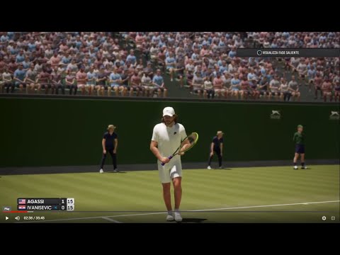 Andre Agassi vs Goran Ivanisevic - Wimbledon 1992 - AO Tennis (PS4)