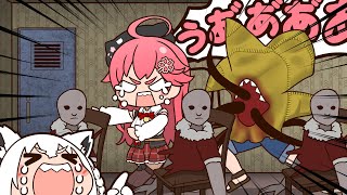 【手描き】みこちをビビらす愉悦フブキ【さくらみこ/白上フブキ/ホロライブ切り抜き/切り抜き漫画】