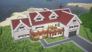Minecraft: How To Build a 3-Story Suburban House Tutorial(#9) | 마인크래프트 건축, 전원 주택, 인테리어