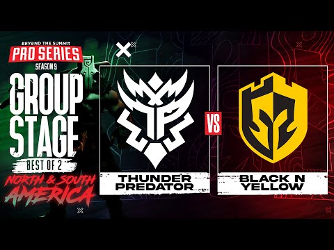 Thunder Predator vs Black N Yellow Game 2 - BTS Pro Series 9 AM: Group Stage w/ Kmart & ET