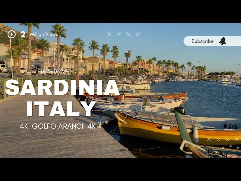 4k SARDINIA Italy walking tour 2022. Golfo Aranci SARDEGNA-ITALY 4k