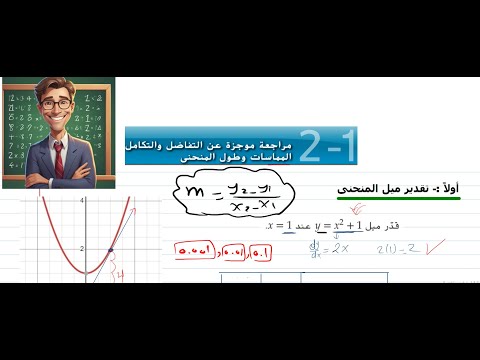 مراجعة موجزة عن التفاضل والتكامل المماسات و طول المنحنى