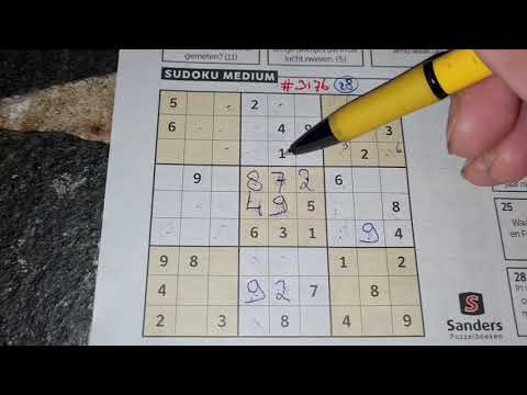 Our Daily Sudoku practice continues. (#3176) Medium Sudoku. 07-31-2021 (No Additional today)