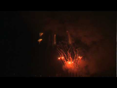Italian Fireworks Demo  - Panzera - Silver, red magnesium , Golden horsetail 125mm