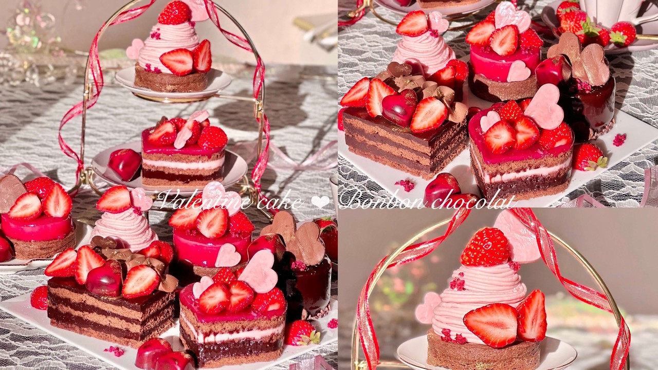 ꒰バレンタインケーキセット🍫꒱取り合いになったケーキ達🍰バレンタインはキュンキュンしちゃお💌💭