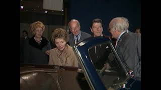 President Reagan and Nancy Reagan Touring the Franklin D. Roosevelt exhibit on January 28, 1982