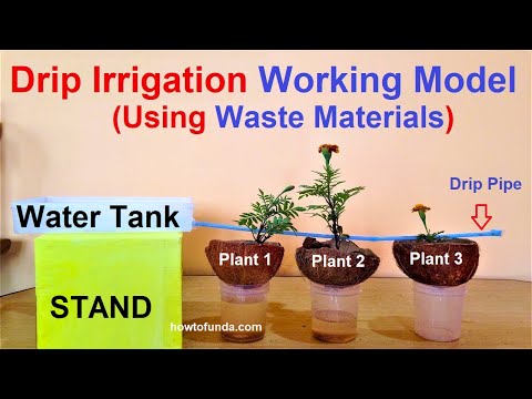 drip irrigation working model 3d inspire award science project diy howtofunda craftpiller