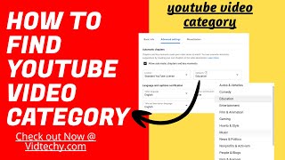 how to find youtube video category (youtube video category)