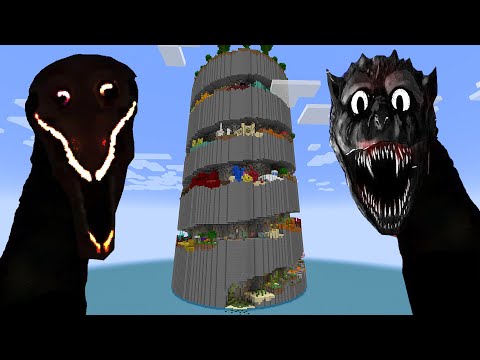 I Added Horror Mods to Parkour Spiral in Minecraft