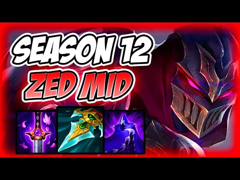 ZED MID IS THE BEST AD CHAMPION IN SEASON 12 - Zed S12