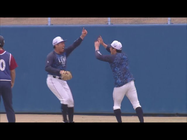 【春季キャンプ】外野手レギュラーをつかみ取れ!! ライオンズ・山野辺翔と蛭間拓哉が守備練習!!  2024年2月21日 埼玉西武ライオンズ