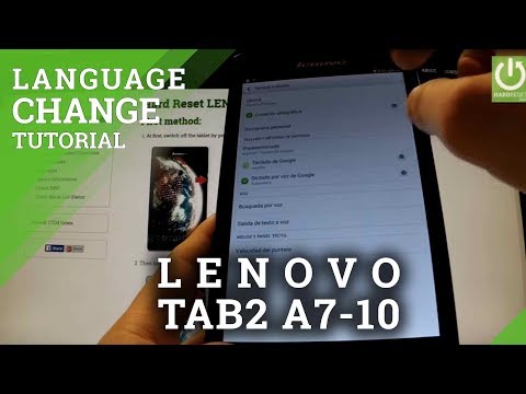 LENOVO Tab 2 A7-10 -  How to Change Language in Lenovo tablet