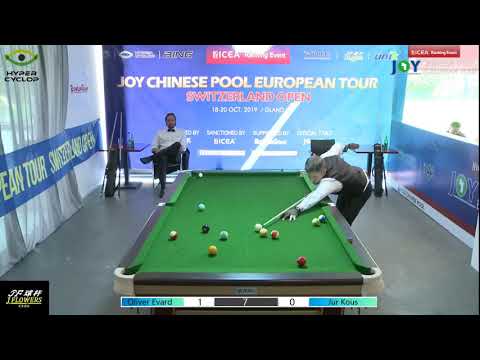 Olivier Evard VS Jur Kous - 2019 Joy Chinese Pool Euro Tour Switzerland Open