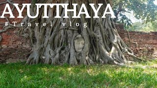 【Ayutthaya Travel Vlog】World heritage in Thailand, Temple tour, Famous giant river prawn lunch, Cafe