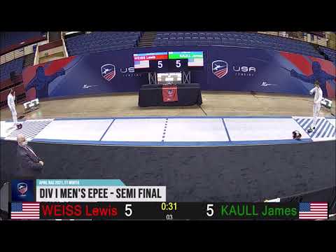 2021 April NAC Men's Epee Semis: Weiss vs. Kaull