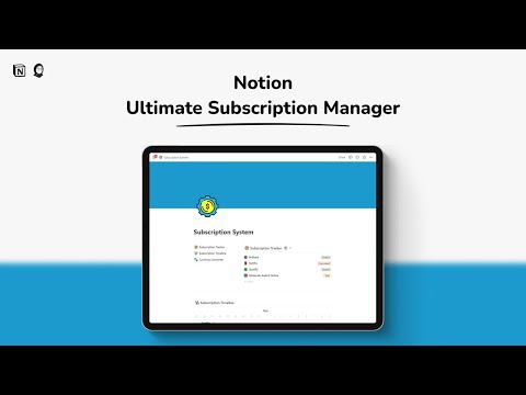 Notion Ultimate Subscription Manager | Prototion