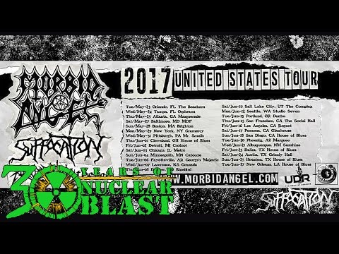 SUFFOCATION - On Tour w/ Morbid Angel, Revocation, Withered (TRAILER)