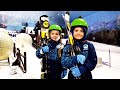 Diana and Roma at Ski Dubai with family Diana and Roma at Ski Dubai with family