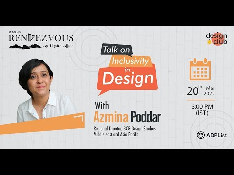 Inclusivity in Design | ADPList x Design Club IIT Delhi