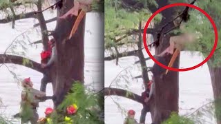 Haunting Video Shows Woman Clinging for Life During Texas Flood
