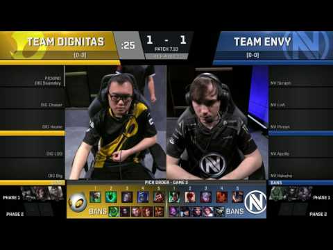 DIG vs nV, Game 3   NA LCS 2017 Summer    Dignitas vs EnVy G31