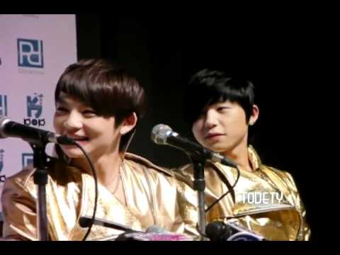 [Fancam] 110429 TEEN TOP - Interview Their idol is.. @ K- POP Charity Concert
