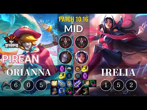 SG Pirean Orianna vs Irelia Mid - KR Patch 10.16