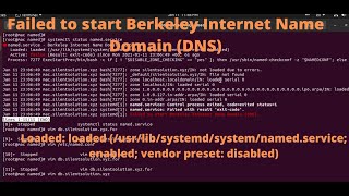 failed to start berkeley internet name domain