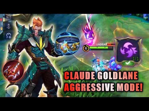 AGGRESSIVE CLAUDE GOLDLANE WITH COMBO BUILD TRUE DAMAGE! THE ENEMY IS VERY ANNOYING - MLBB