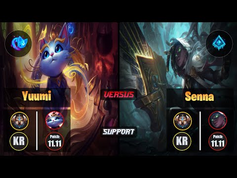 Challenger YUUMI [Summon Aery] (Support) VS  SENNA - Challenger KR Patch 11.11