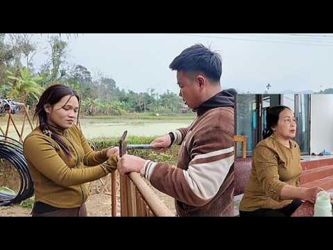 Duyen prepares for her first night sleeping at the farm.