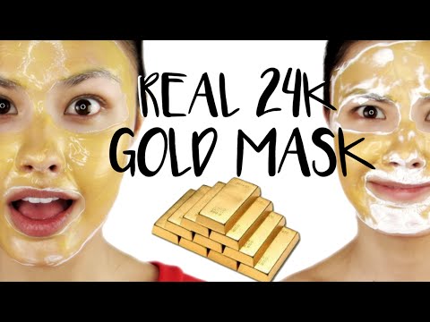 TRYING A REAL 24K GOLD MASK! First Impressions ♥ Elizavecca Kangsi Pack Video