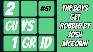 Solving Immaculate Grid 51 - The boys get robbed on a technicality - Immaculate Grid 51