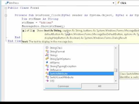 Learning VB.NET (Visual Basics) tutorial 20 - String class