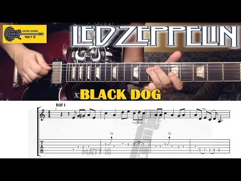BLACK DOG Led Zeppelin GUITAR LESSON / TUTORIAL with TAB - RIFFS - How To Play GUITAR TABS