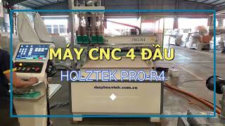 ✅ Máy cnc 4 đầu độc lập PRO-R4 khoan cắt ván siêu nhanh, giá rẻ