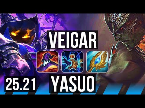 VEIGAR vs YASUO (MID) | EUW Master | 25.21